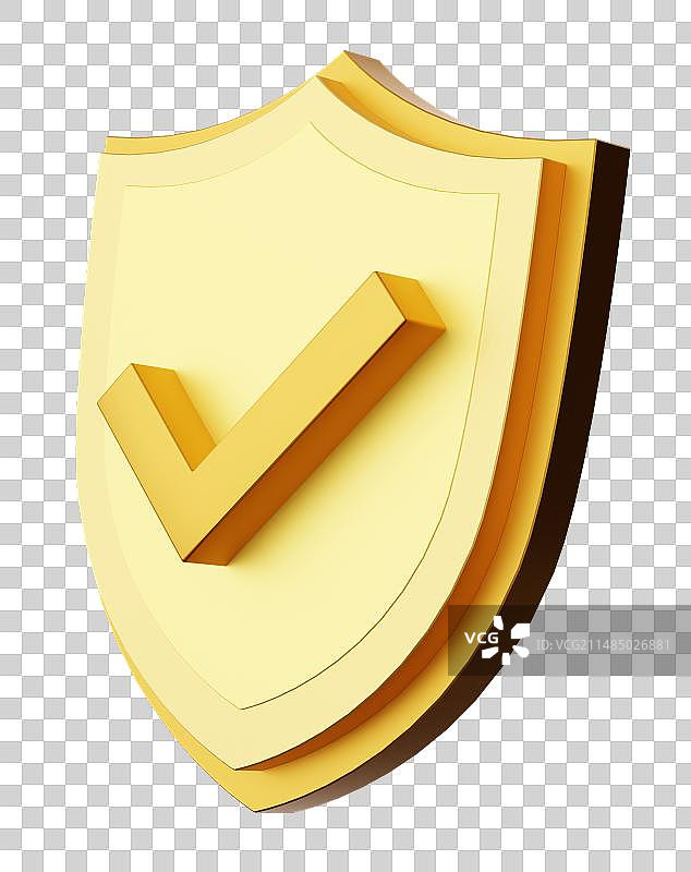 3D渲染金色315消费者权益日盾牌商业插画免抠元素图片素材