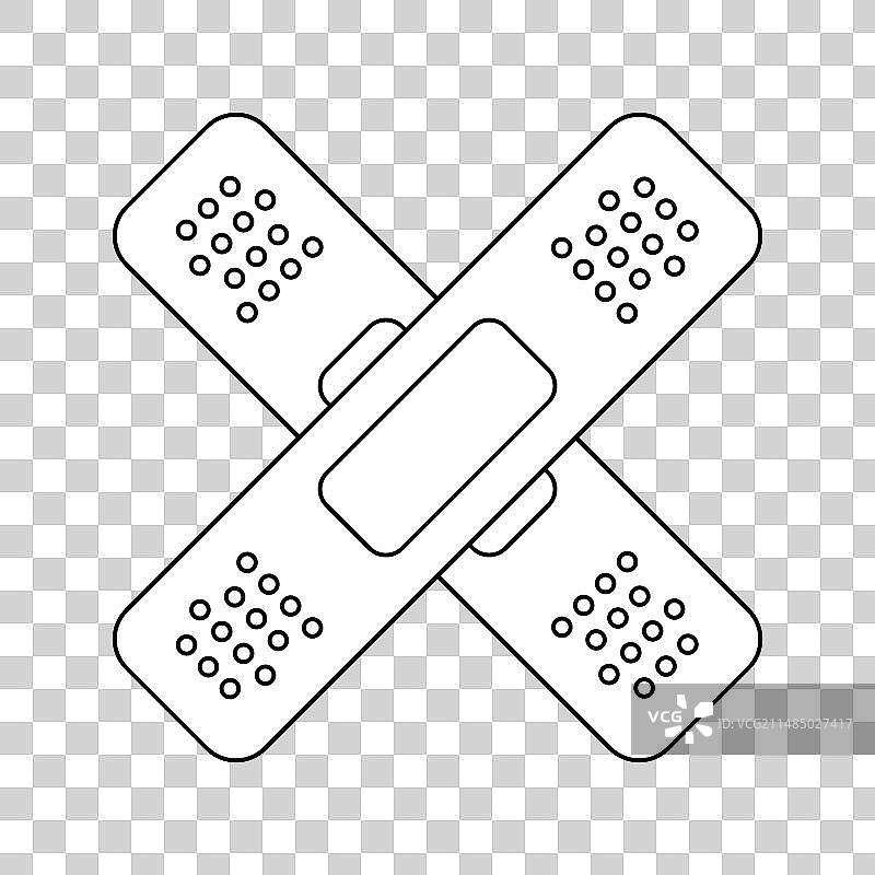 石膏或创可贴图标医疗贴片符号图片素材