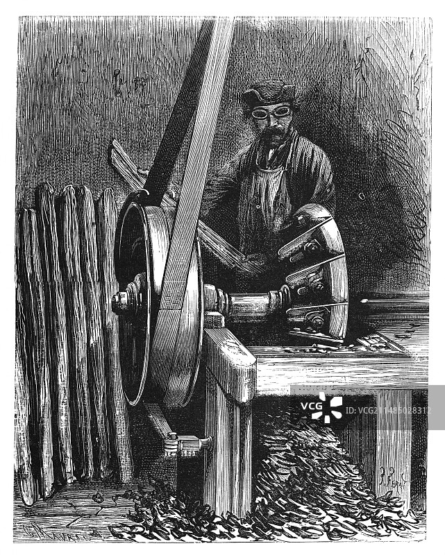 19世纪的工业刨削工具图片素材