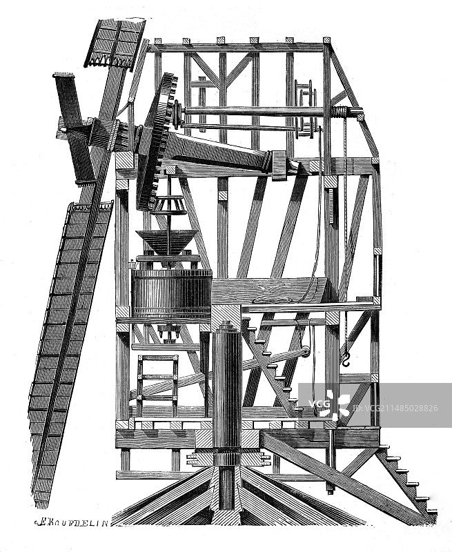 18世纪的风车图片素材