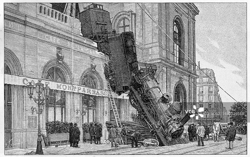 19世纪铁路事故图片素材