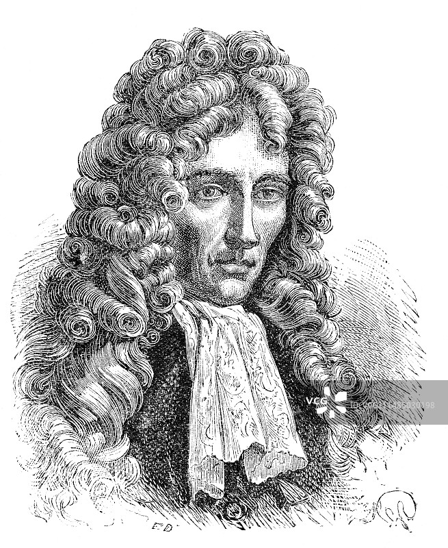 爱尔兰裔英国化学家罗伯特·波义耳图片素材