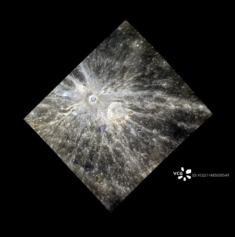 水星肖照陨石坑 信使号图片素材