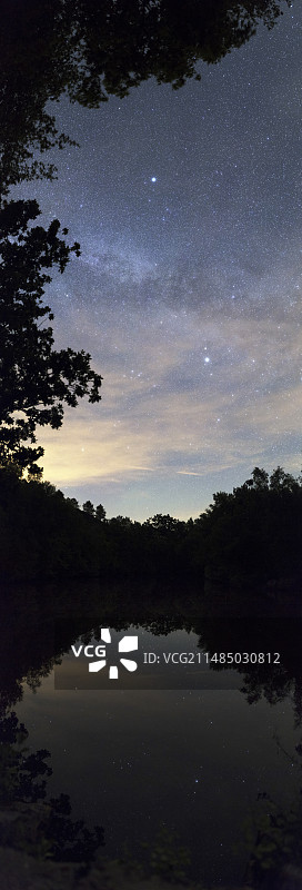 湖面夜空图片素材