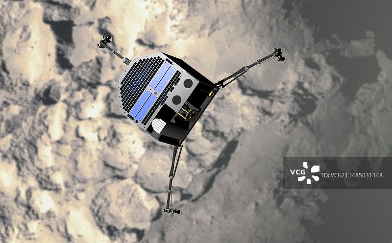 菲莱接近67P彗星的艺术作品图片素材