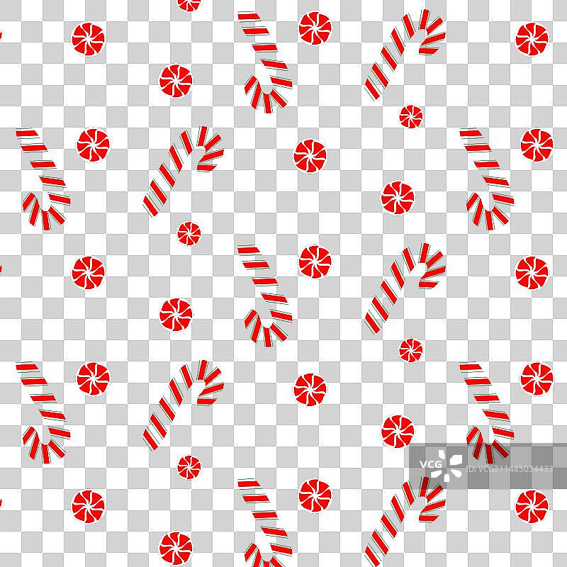 圣诞糖果棒和棒棒糖无缝图案图片素材
