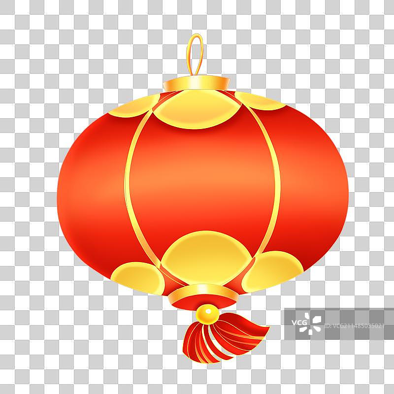 手绘中国风红色灯笼大红灯笼立体感灯笼图片素材