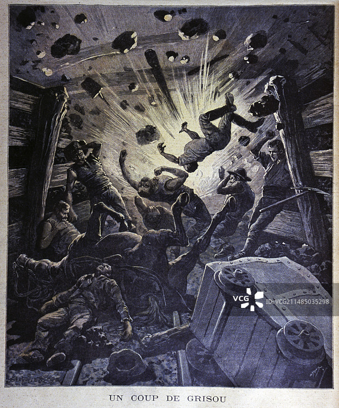 19世纪矿井爆炸图片素材