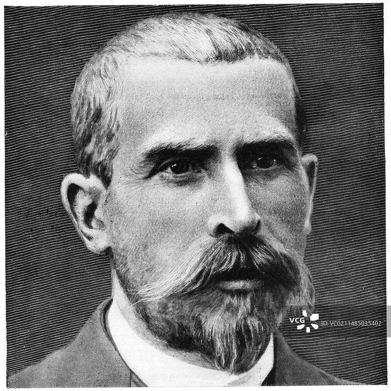 法国细菌学家埃米尔·鲁图片素材