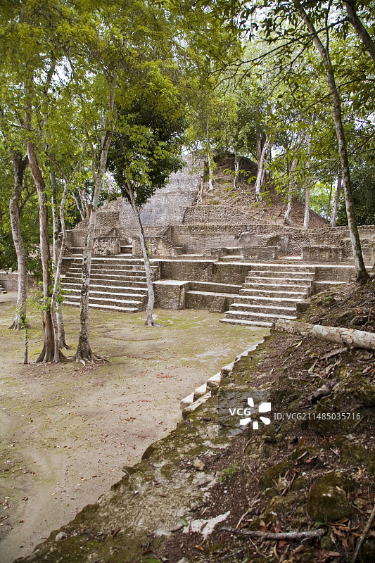 伯利兹玛雅广场和寺庙图片素材
