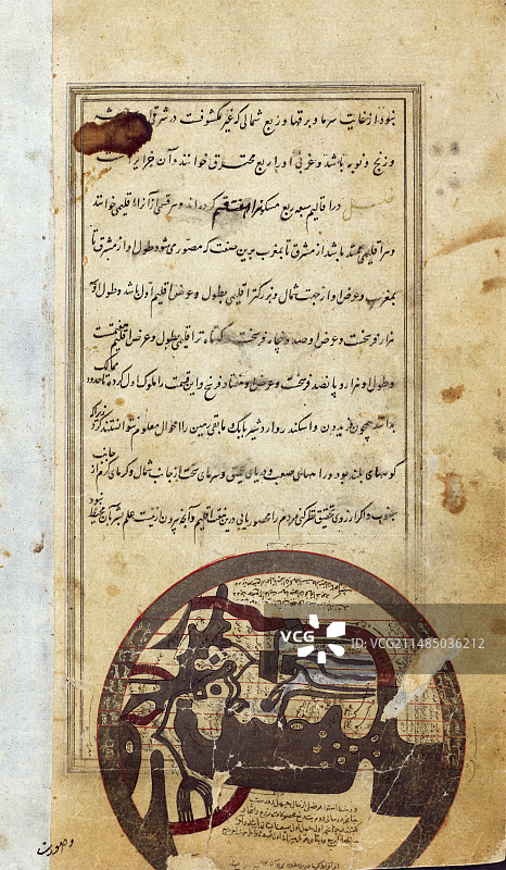 13世纪托勒密的世界地图图片素材