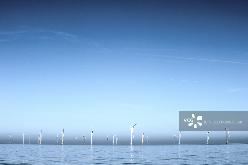 海上风力发电场图片素材