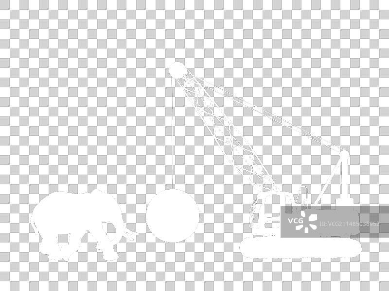 象征自然力量对抗工业力量的雄性大象图片素材