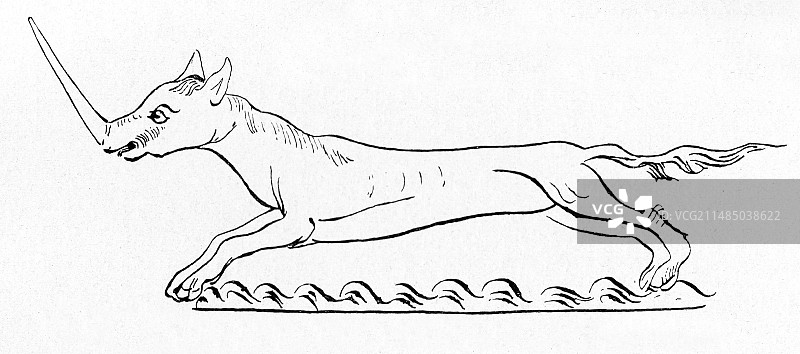 13世纪的独角兽艺术品图片素材