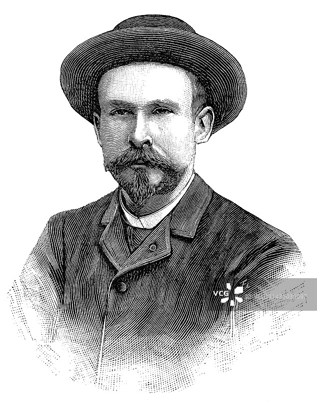 法国细菌学家皮埃尔·鲁图片素材