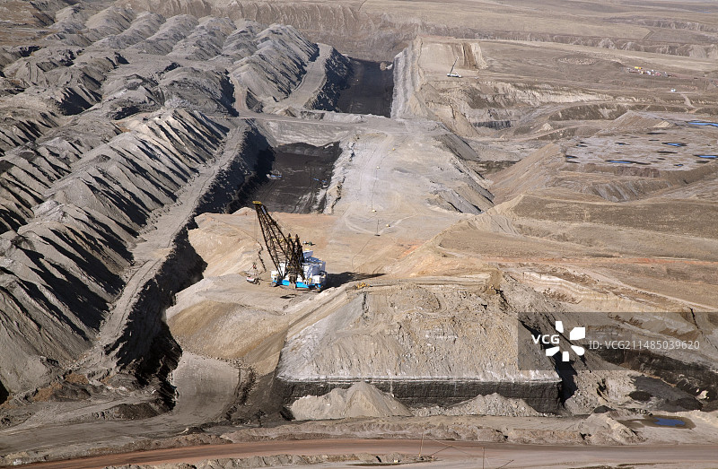 美国怀俄明州的露天煤矿图片素材