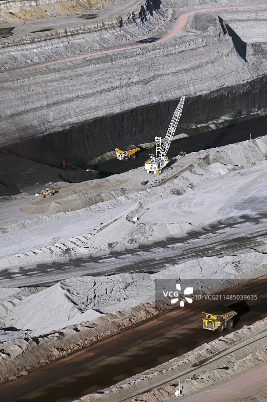 美国怀俄明州的露天煤矿图片素材