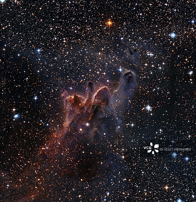 船帆座和船尾座中的彗星状星云图片素材