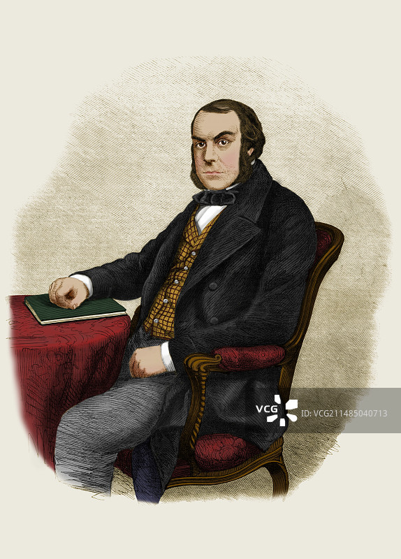 约翰·奎克特，英国显微镜学家图片素材