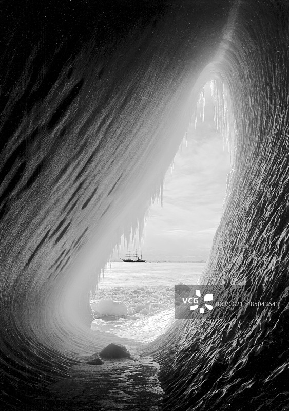 南极冰洞和新地，1911年图片素材