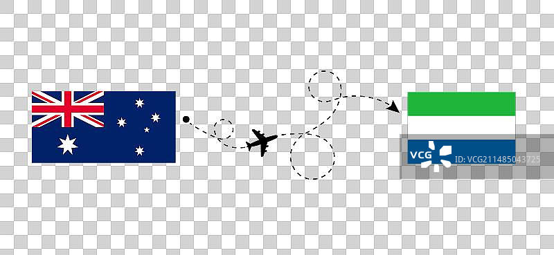 从澳大利亚到塞拉利昂的飞行和旅行图片素材