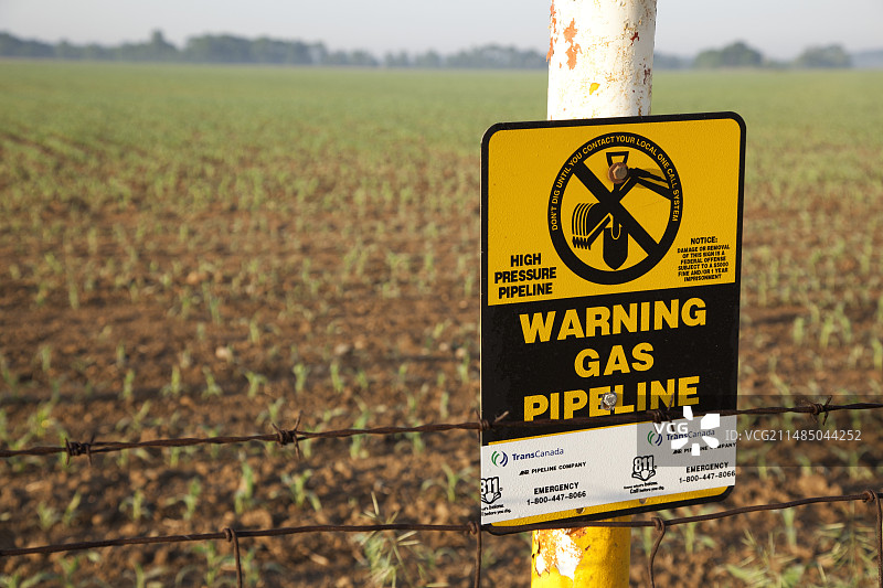 天然气管道标记图片素材