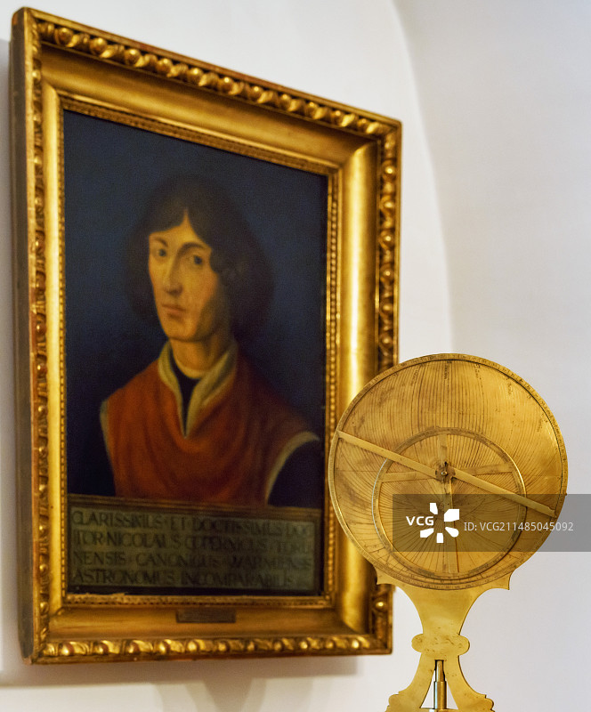 星盘和哥白尼画像图片素材