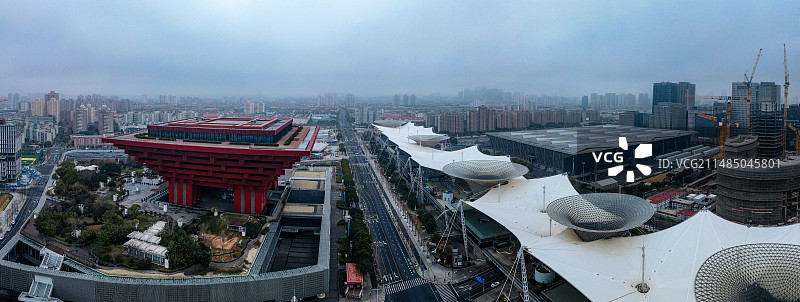上海 中华艺术宫 奔驰文化中心 华泰金融大厦 世博源 上海世博展览馆 世博大道图片素材