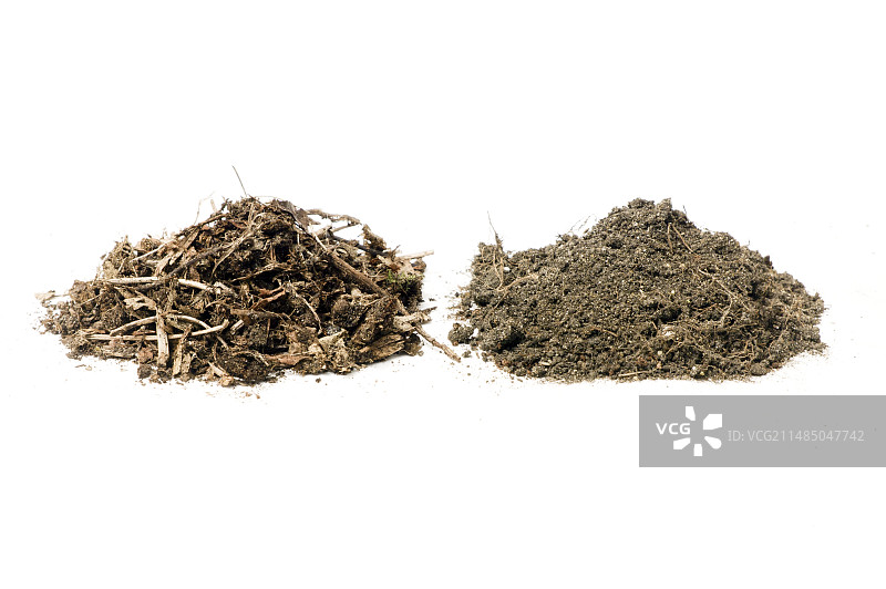 腐叶土和草皮壤土样品图片素材