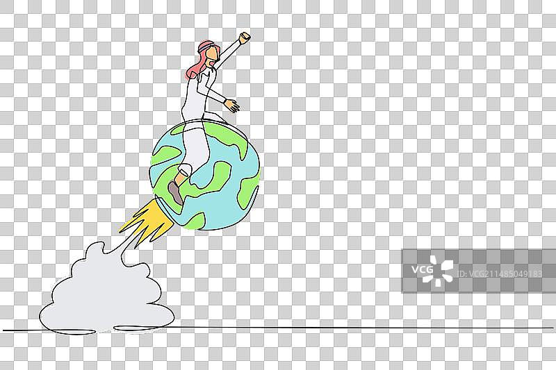 阿拉伯商人连续单线图图片素材