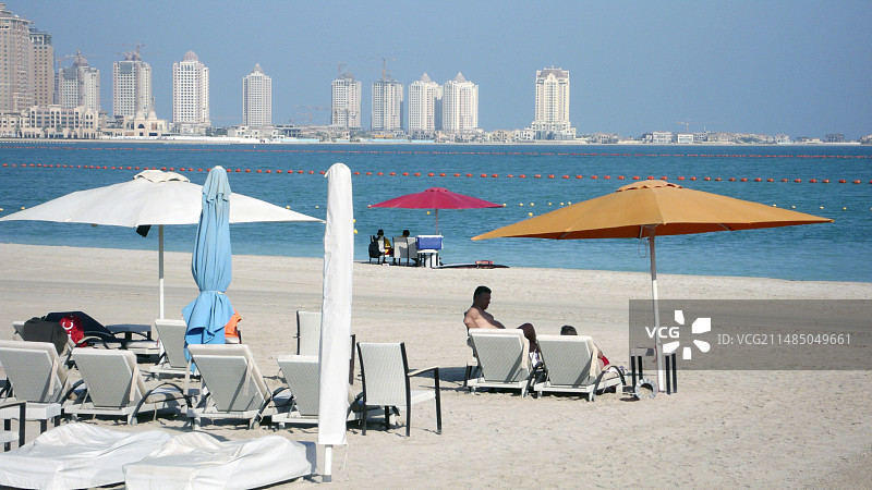 卡塔尔多哈卡塔拉海滩图片素材