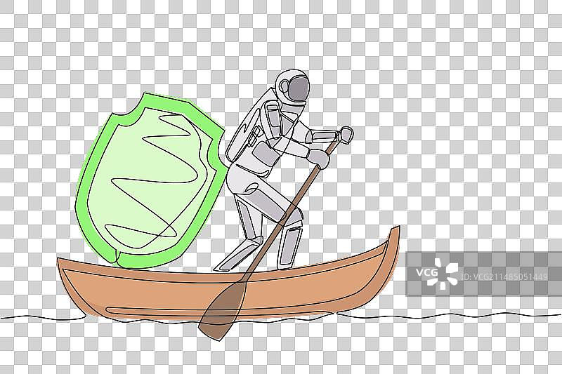 宇航员单线画图片素材