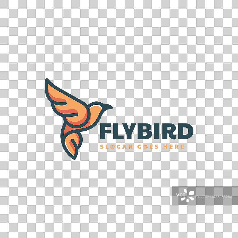 飞鸟简约吉祥物logo图片素材