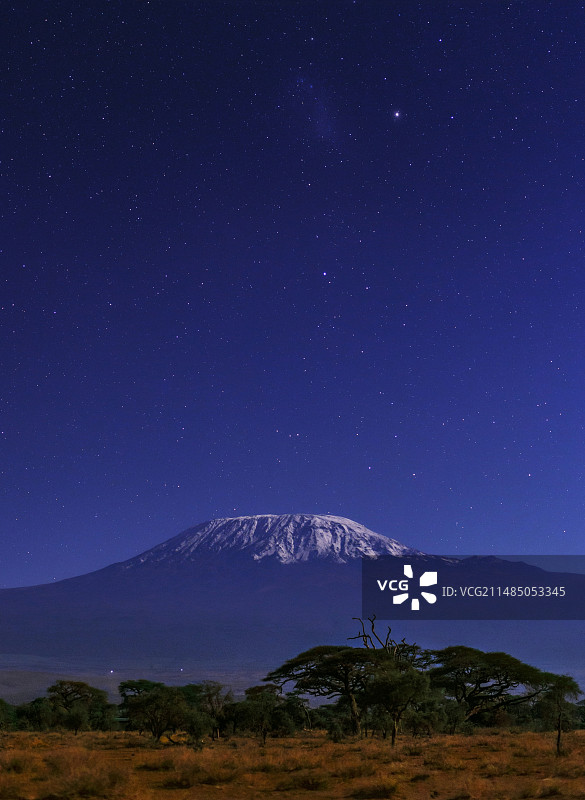 乞力马扎罗山夜空图片素材