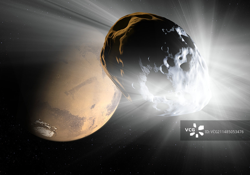 飞向火星的彗星图片素材