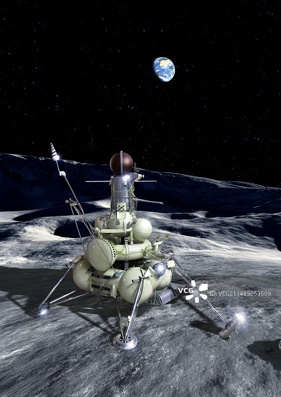 月球16号探测器合成图图片素材