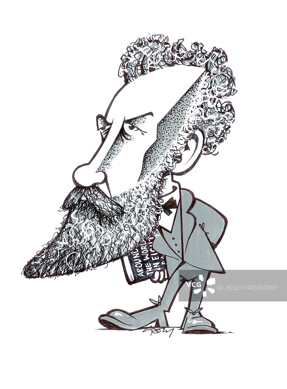 儒勒·凡尔纳，法国小说家图片素材