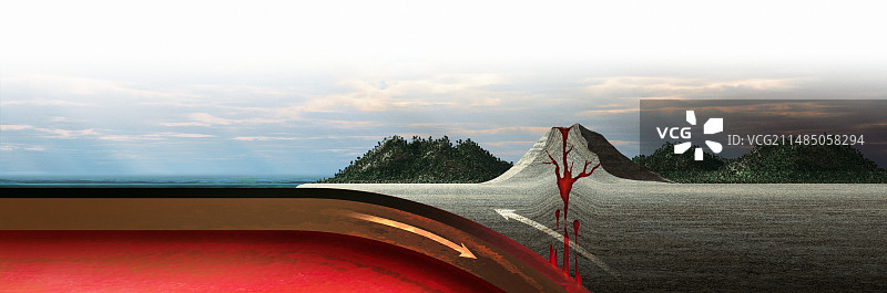 潜没带火山作用，艺术作品图片素材