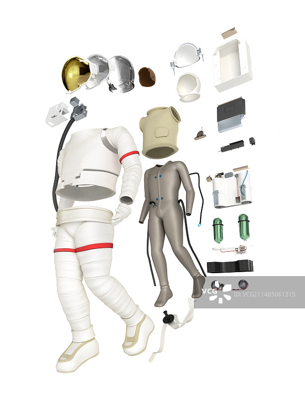 宇航服拆卸部件图片素材