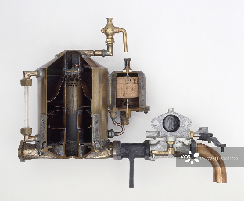 1901年的化油器表面图片素材