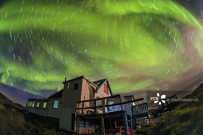 格陵兰岛的极光图片素材