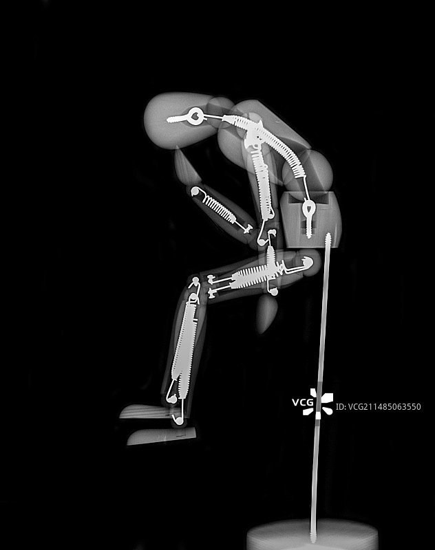 X光下的思想者图片素材