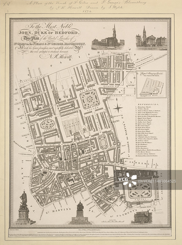 布卢姆斯伯里的圣吉尔斯和圣乔治教堂图片素材