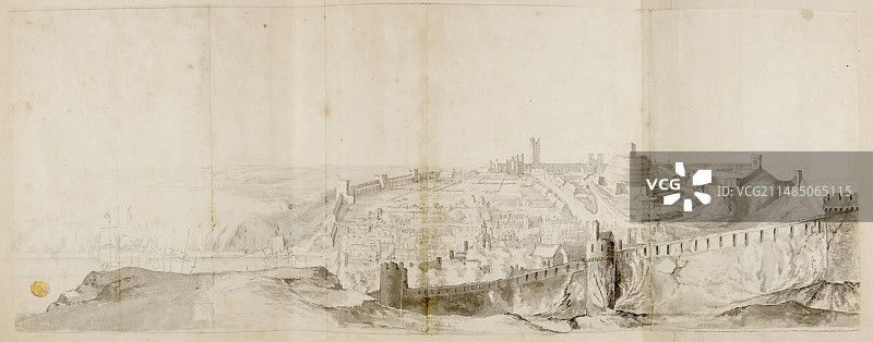 山顶上的德罗赫达城堡镇图片素材