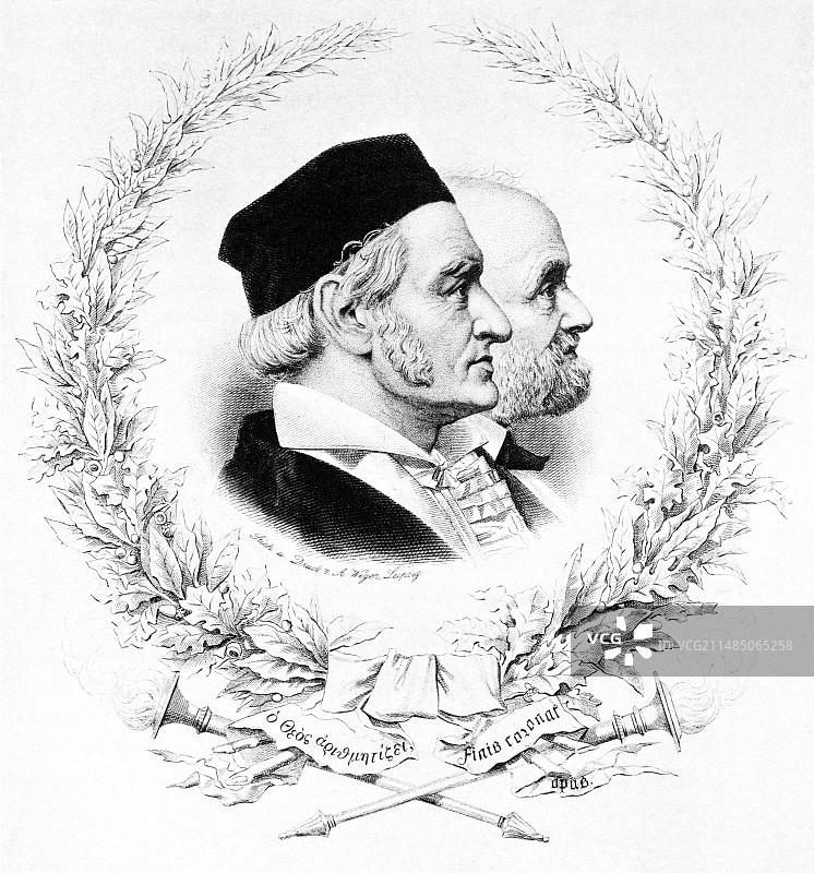 高斯和韦伯：电报发明家图片素材