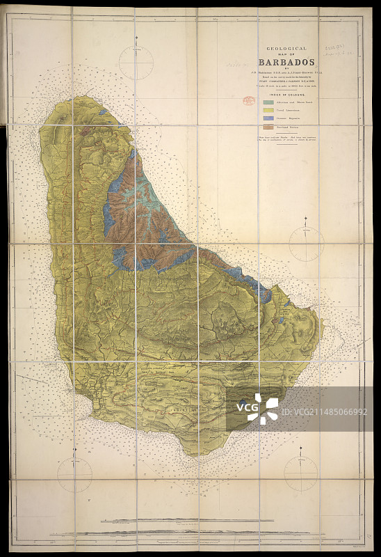 巴巴多斯地质图图片素材