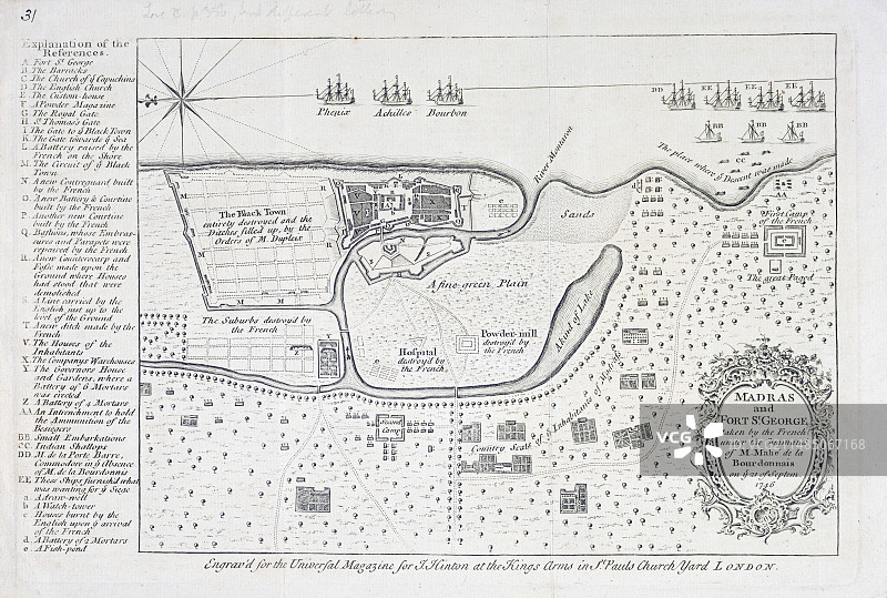 马德拉斯和圣乔治堡图片素材