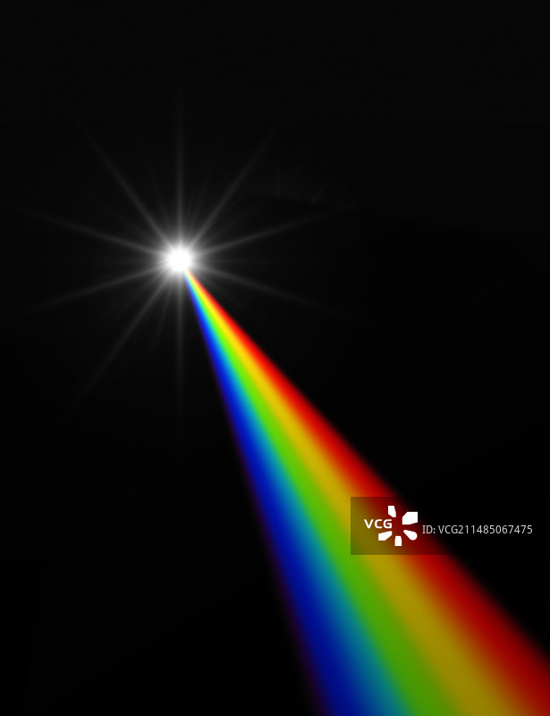 星 burst 与光谱图片素材