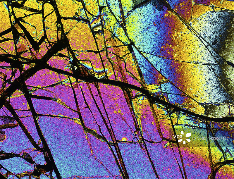 陨石布伦罕的显微照片图片素材