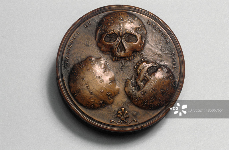 1820年颅相学鼻烟盒图片素材